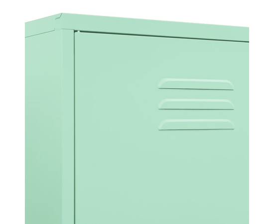 Șifonier, verde mentă, 90x50x180 cm, oțel, 8 image
