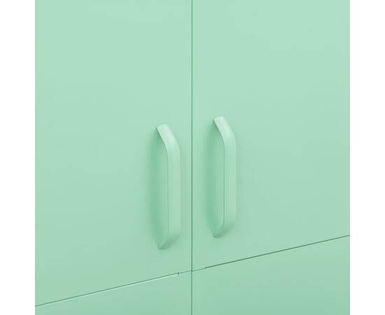 Șifonier, verde mentă, 90x50x180 cm, oțel, 3 image