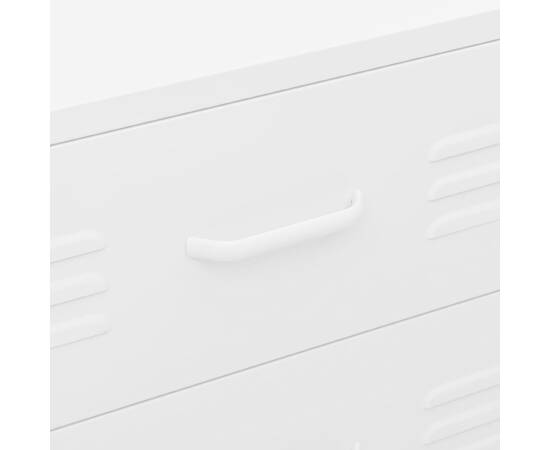 Comodă cu sertare, alb, 80x35x101,5 cm, oțel, 4 image