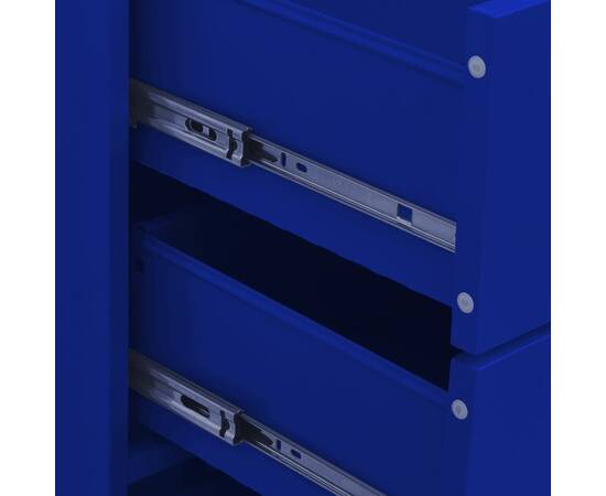 Comodă cu sertare, bleumarin, 80x35x101,5 cm, oțel, 4 image