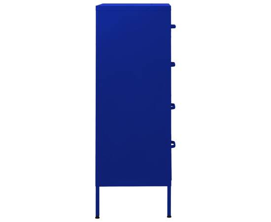 Comodă cu sertare, bleumarin, 80x35x101,5 cm, oțel, 6 image