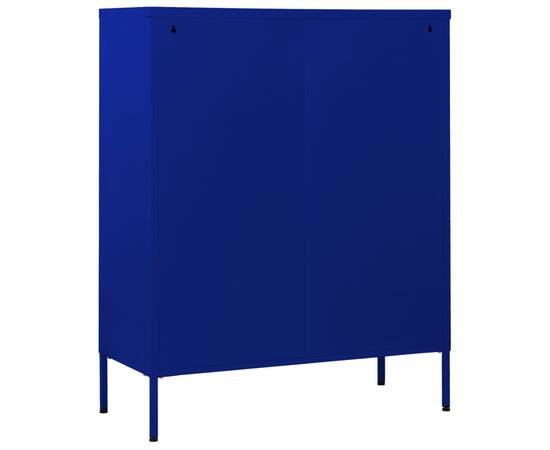 Comodă cu sertare, bleumarin, 80x35x101,5 cm, oțel, 7 image