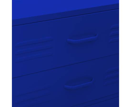 Comodă cu sertare, bleumarin, 80x35x101,5 cm, oțel, 3 image