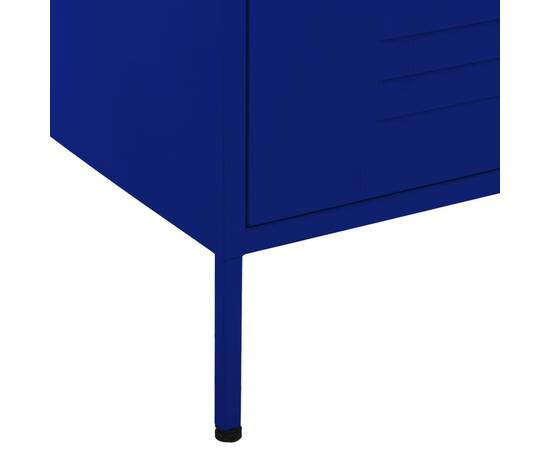 Comodă cu sertare, bleumarin, 80x35x101,5 cm, oțel, 9 image