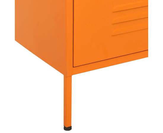 Comodă cu sertare, portocaliu, 80x35x101,5 cm, oțel, 8 image