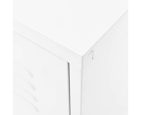 Comodă tv, alb, 105x35x50 cm, oțel, 8 image
