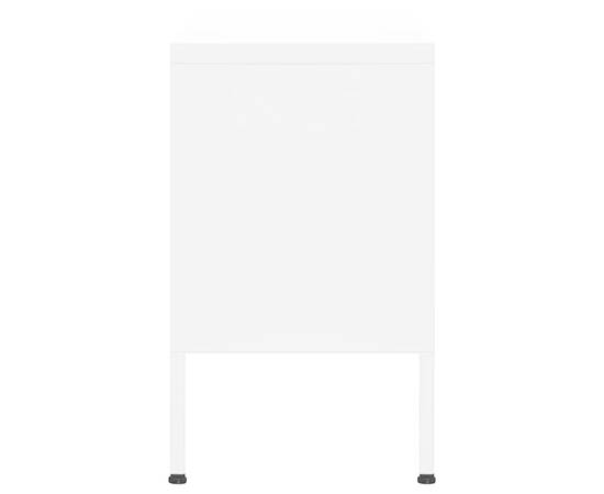 Comodă tv, alb, 105x35x50 cm, oțel, 4 image