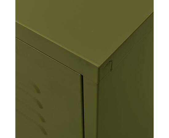 Comodă tv, verde măsliniu, 105x35x50 cm, oțel, 3 image