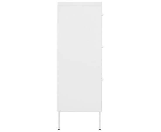 Dulap cu sertare, alb, 80x35x101,5 cm, oțel, 5 image
