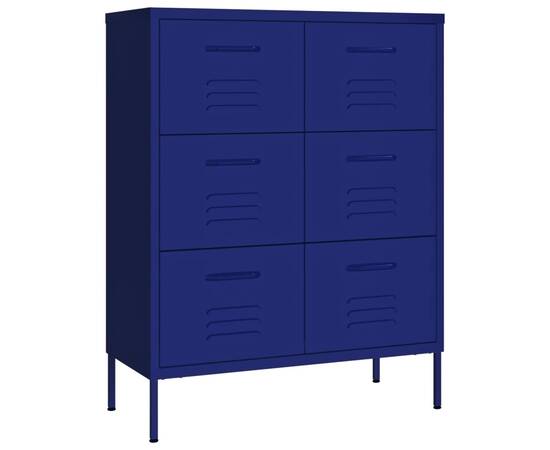 Dulap cu sertare, bleumarin, 80x35x101,5 cm, oțel, 2 image