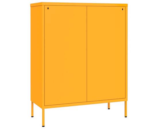 Dulap cu sertare, galben muștar, 80x35x101,5 cm, oțel, 6 image