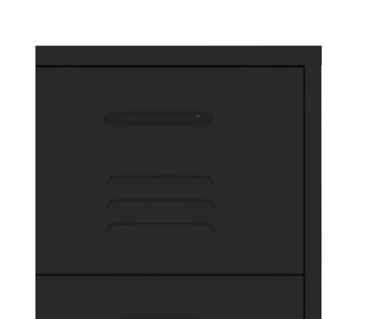 Dulap cu sertare, negru, 80x35x101,5 cm, oțel, 8 image