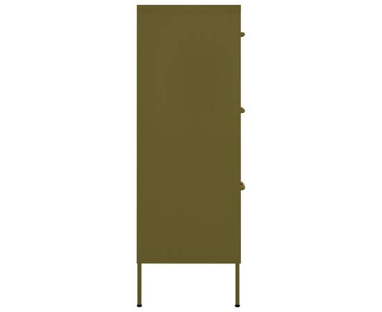 Dulap cu sertare, verde măsliniu, 80x35x101,5 cm, oțel, 5 image