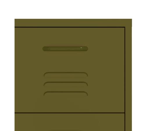 Dulap cu sertare, verde măsliniu, 80x35x101,5 cm, oțel, 8 image