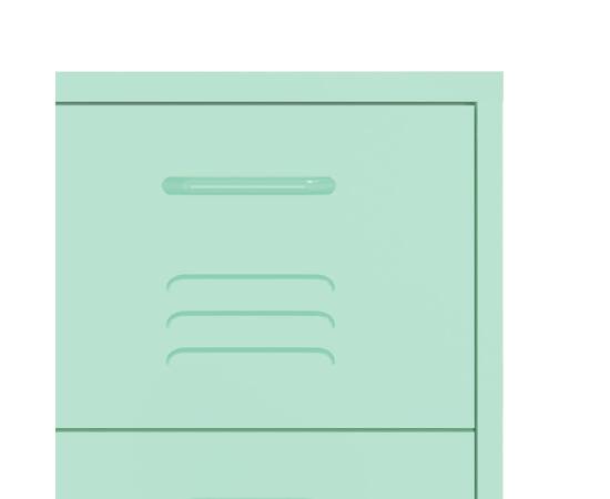 Dulap cu sertare, verde mentă, 80x35x101,5 cm, oțel, 8 image