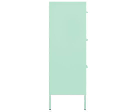 Dulap cu sertare, verde mentă, 80x35x101,5 cm, oțel, 5 image