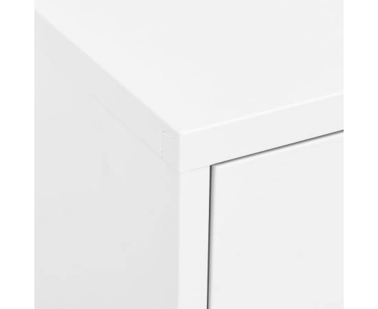 Dulap de depozitare, alb, 80x35x101,5 cm, oțel, 3 image