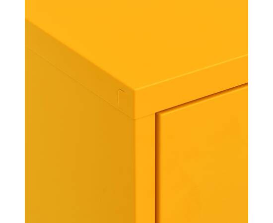 Dulap de depozitare, galben muștar, 80x35x101,5 cm, oțel, 2 image