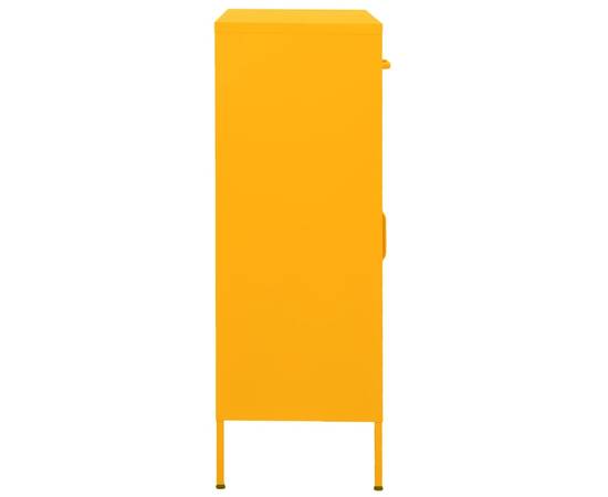 Dulap de depozitare, galben muștar, 80x35x101,5 cm, oțel, 6 image