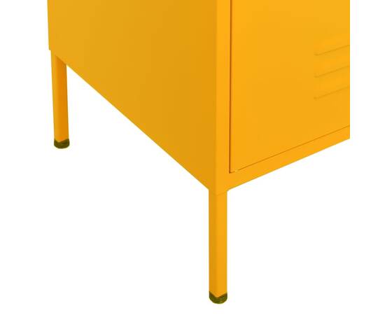 Dulap de depozitare, galben muștar, 80x35x101,5 cm, oțel, 8 image