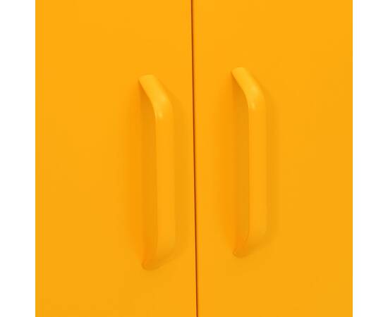 Dulap de depozitare, galben muștar, 80x35x101,5 cm, oțel, 4 image