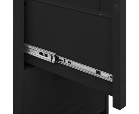 Dulap de depozitare, negru, 42,5x35x101,5 cm, oțel, 9 image