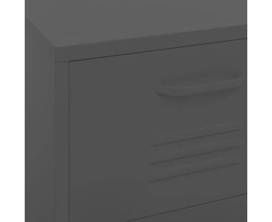 Dulap de depozitare, negru, 42,5x35x101,5 cm, oțel, 3 image