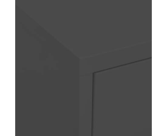 Dulap de depozitare, negru, 80x35x101,5 cm, oțel, 2 image