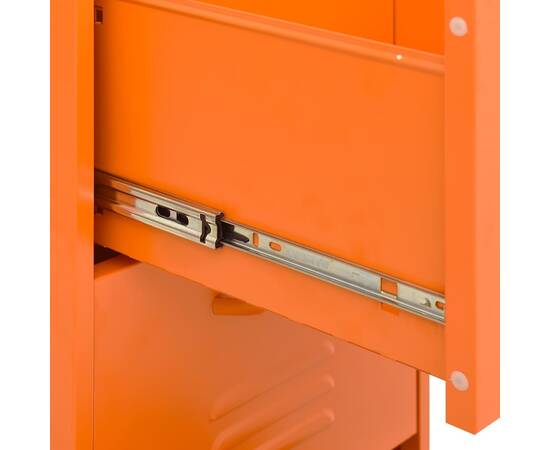 Dulap de depozitare, portocaliu, 42,5x35x101,5 cm, oțel, 9 image