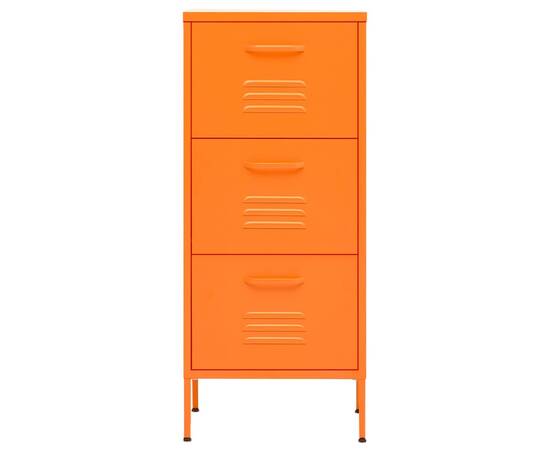 Dulap de depozitare, portocaliu, 42,5x35x101,5 cm, oțel, 4 image