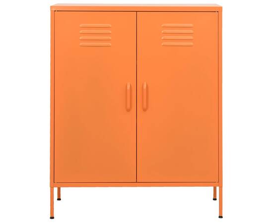 Dulap de depozitare, portocaliu, 80x35x101,5 cm, oțel, 5 image