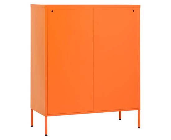 Dulap de depozitare, portocaliu, 80x35x101,5 cm, oțel, 6 image