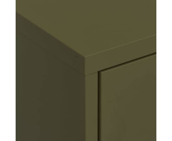 Dulap de depozitare, verde măsliniu, 80x35x101,5 cm, oțel, 3 image