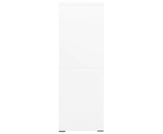 Fișet, alb, 90x46x134 cm, oțel, 4 image