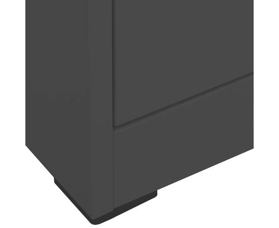 Fișet, negru, 90x46x134 cm, oțel, 8 image