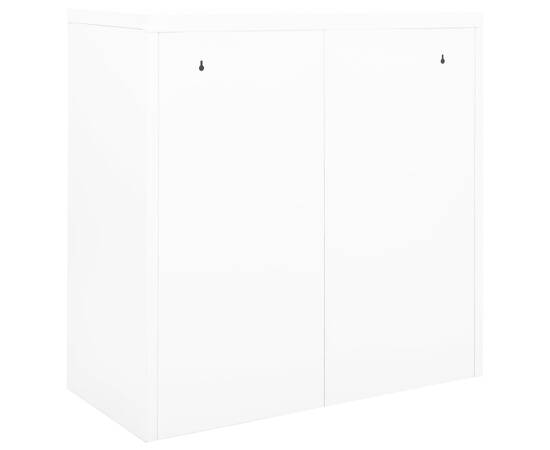 Dulap cu ușă glisantă, alb, 90x40x90 cm, oțel, 6 image