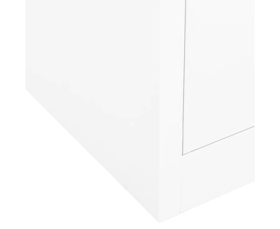 Dulap de birou, alb, 90x40x102 cm, oțel, 9 image