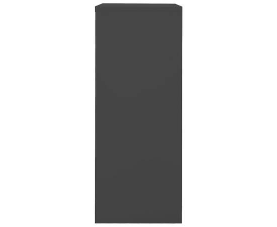 Dulap de birou, negru, 90x40x102 cm, oțel, 4 image