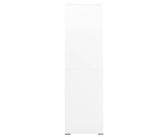 Fișet, alb, 90x46x164 cm, oțel, 4 image