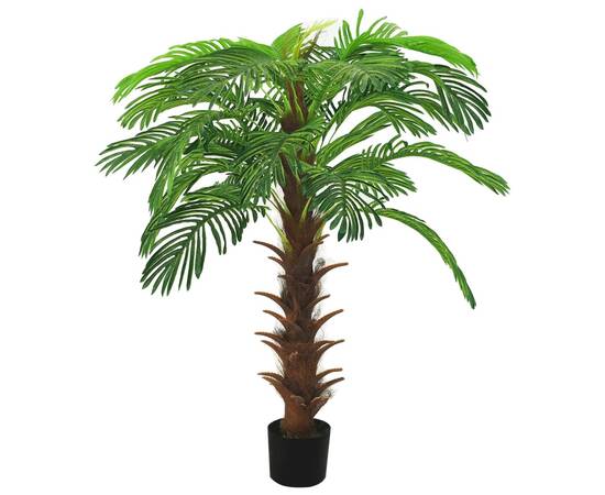 Palmier cycas artificial cu ghiveci, verde, 140 cm