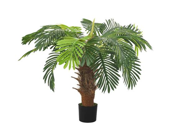 Plantă artificială palmier cycas cu ghiveci, verde, 90 cm, 2 image