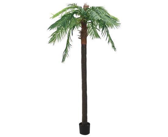 Plantă artificială palmier phoenix cu ghiveci, verde, 305 cm, 2 image