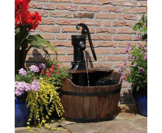 Ubbink decorațiune de apă pentru grădină butoi din lemn