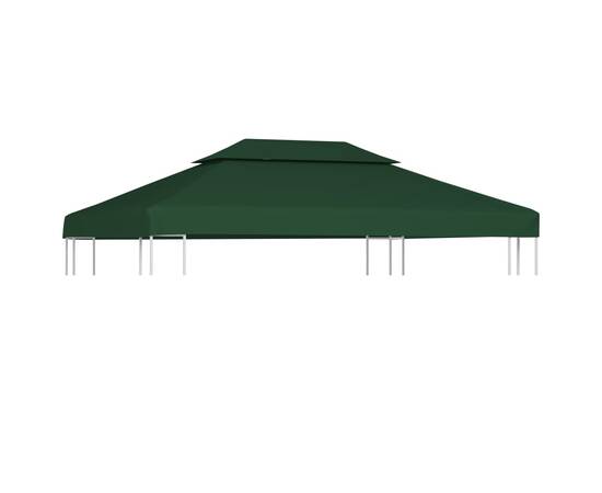 Copertină de rezervă acoperiș pavilion, verde, 3x4 m, 310 g/m²
