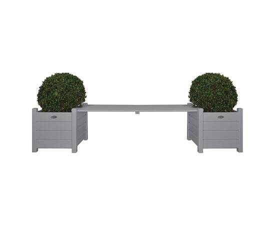 Esschert design mobiler de grădină cu jardiniere gri cf33g