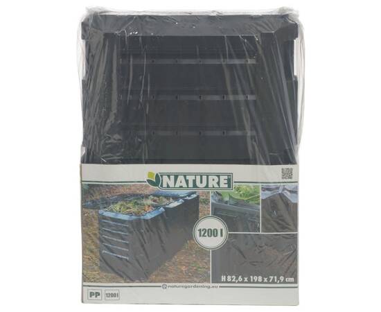 Nature pubelă compost, negru, 1200 l, 6071483, 9 image