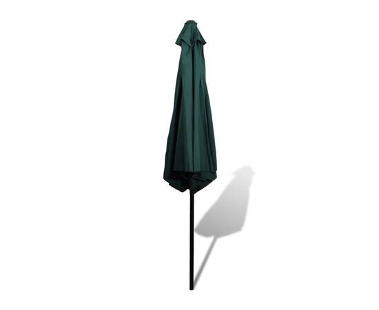 Umbrelă de soare cu stâlp din oțel 3 m, verde, 3 image
