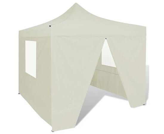 41464  cream foldable tent 3 x 3 m with 4 walls