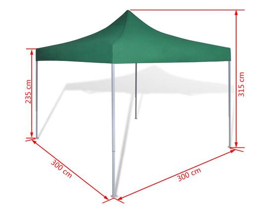 41467  green foldable tent 3 x 3 m, 9 image