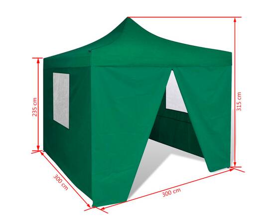 41468  green foldable tent 3 x 3 m with 4 walls, 11 image